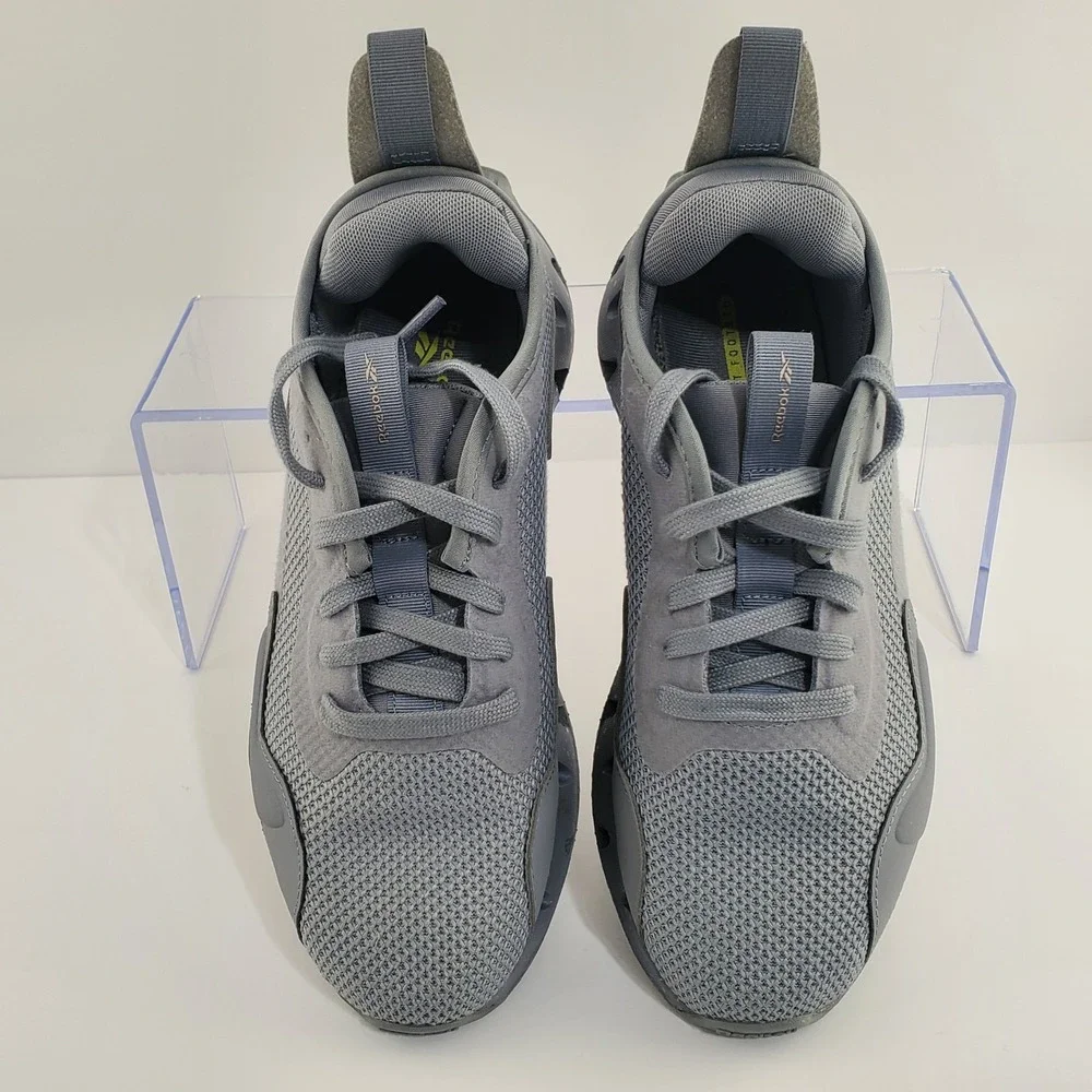 Reebok Women's Zig Dynamica Sneaker ZigTech Fuelfoam Size 7.5 Grey w/ Rose Gold